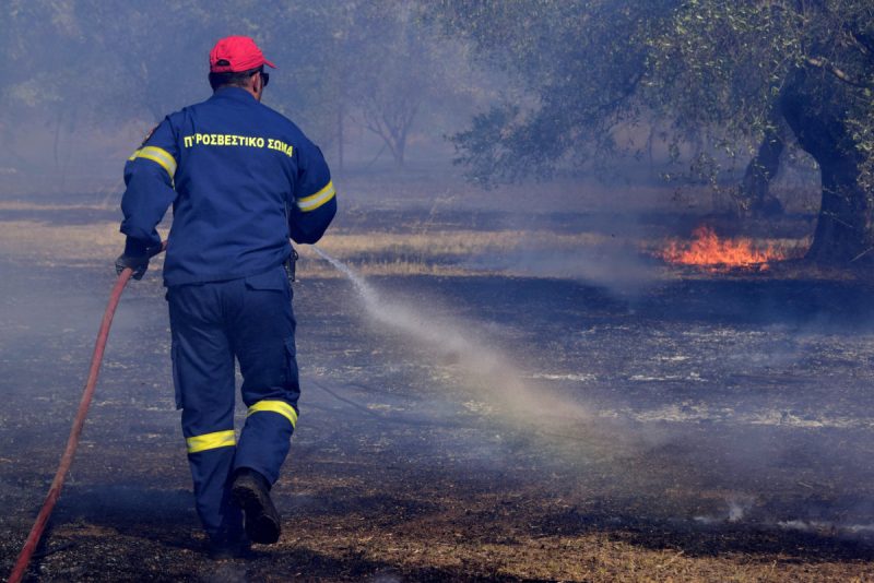 Πυρκαγιά σε αγροτική έκταση στο Πλωμάρι Μυτιλήνης με άμεσες επιχειρήσεις κατάσβεσης