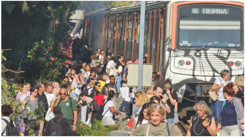 Φωτιά στον ΗΣΑΠ προκαλεί πανικό στους επιβάτες χωρίς τραυματισμούς