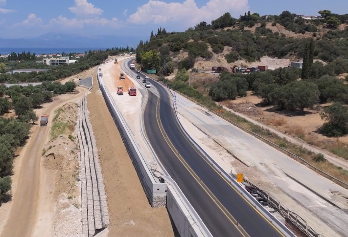 Πρόοδος στο έργο του αυτοκινητόδρομου Πατρών-Πύργου με το 53% ολοκληρωμένο